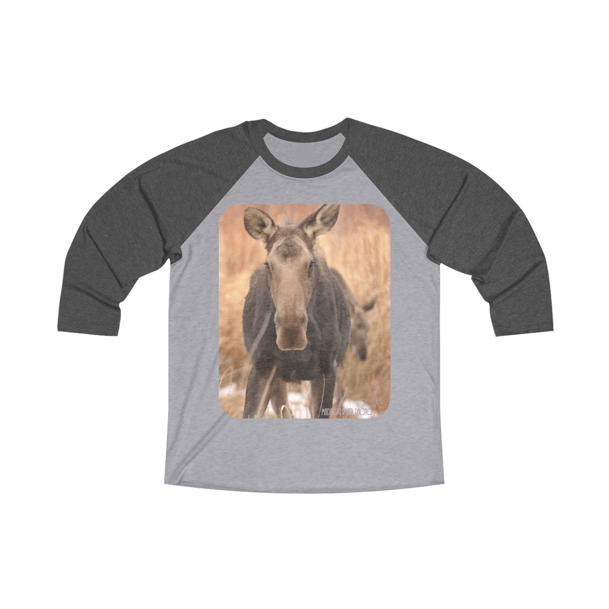 Momma Moose Unisex Tri-Blend 34 Raglan Tee